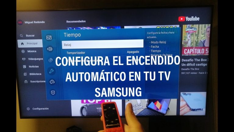 Programa tu Samsung TV para un encendido automático
